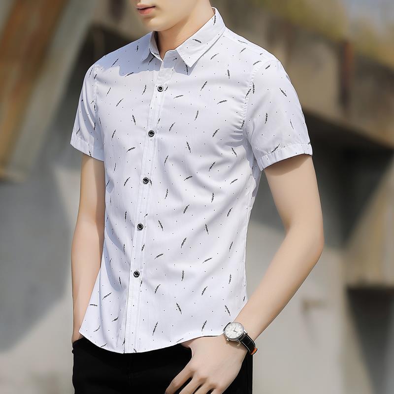 Men's Korean-Style Slim-Fit Summer Linen Shirt