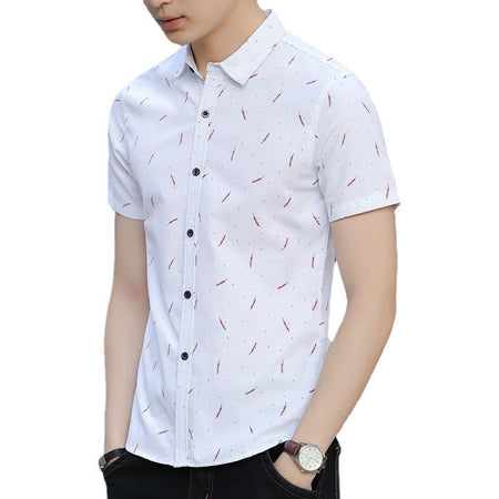 Men's Korean-Style Slim-Fit Summer Linen Shirt