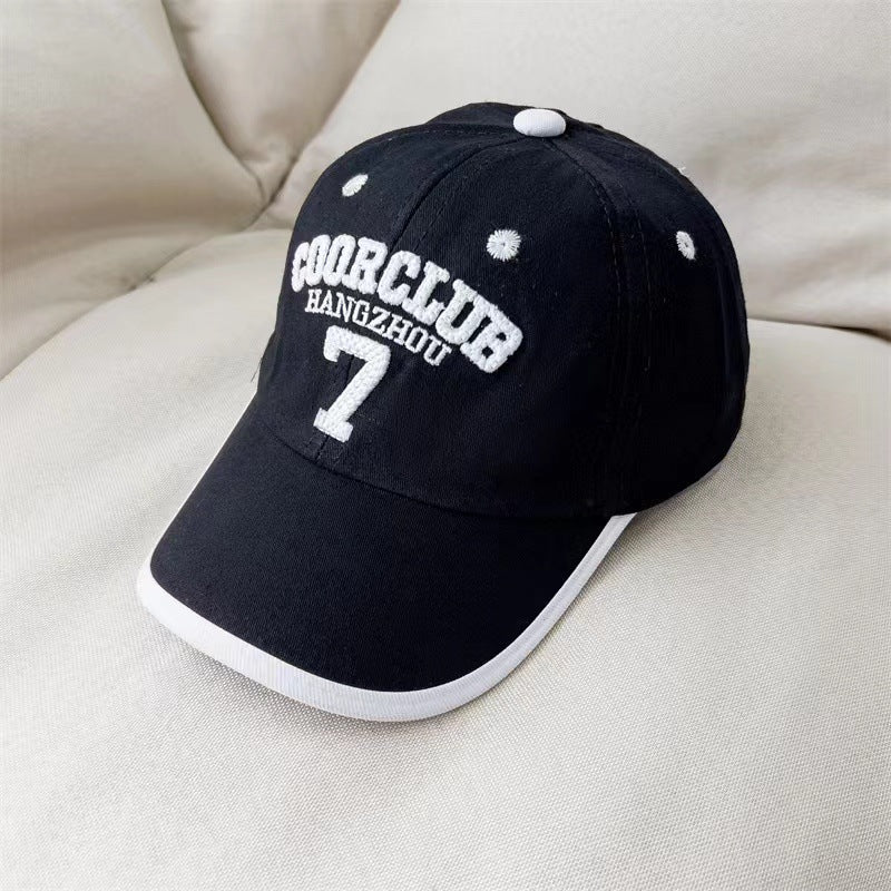 Kids Cotton Baseball Cap Adjustable Sun Protection Outdoor Hat
