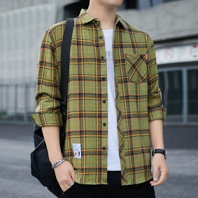 Men's Urban Fashion Silk-Linen Loose Long-Sleeve Shirt