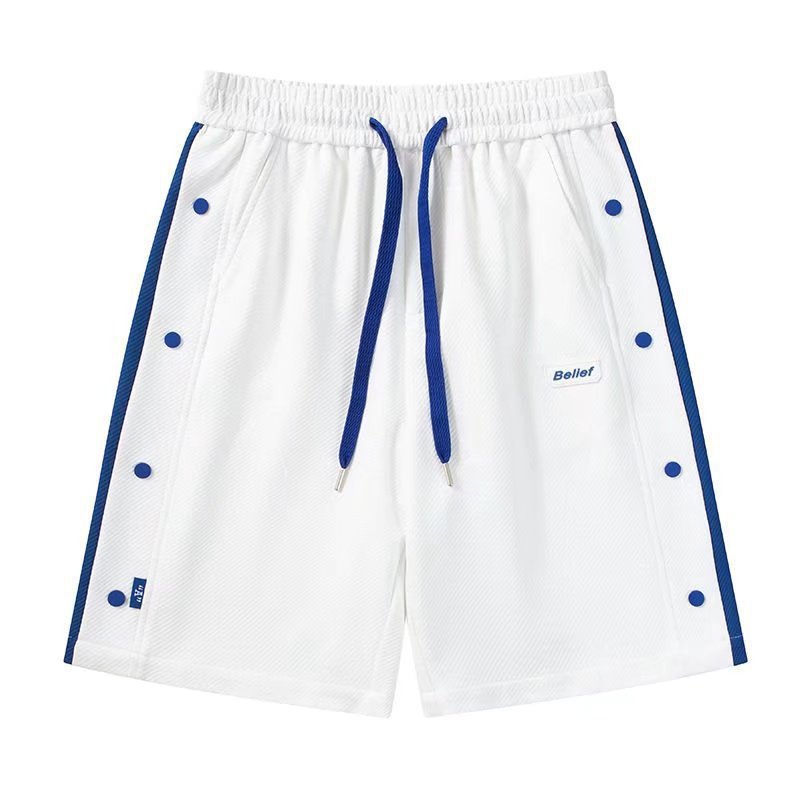 Men's Hong Kong Style Side-Button Sports Beach Shorts