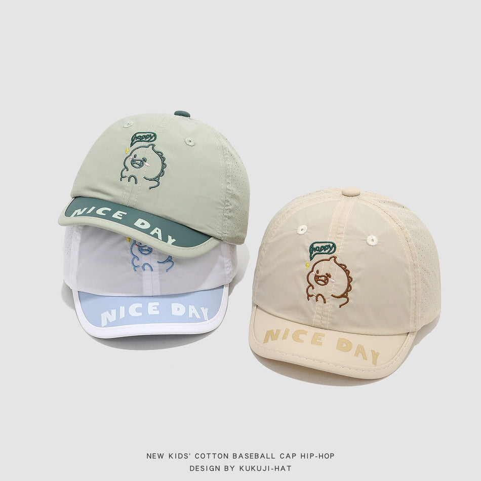 Kids Quick-Dry Baseball Cap Cartoon Sun Protection Adjustable Hat