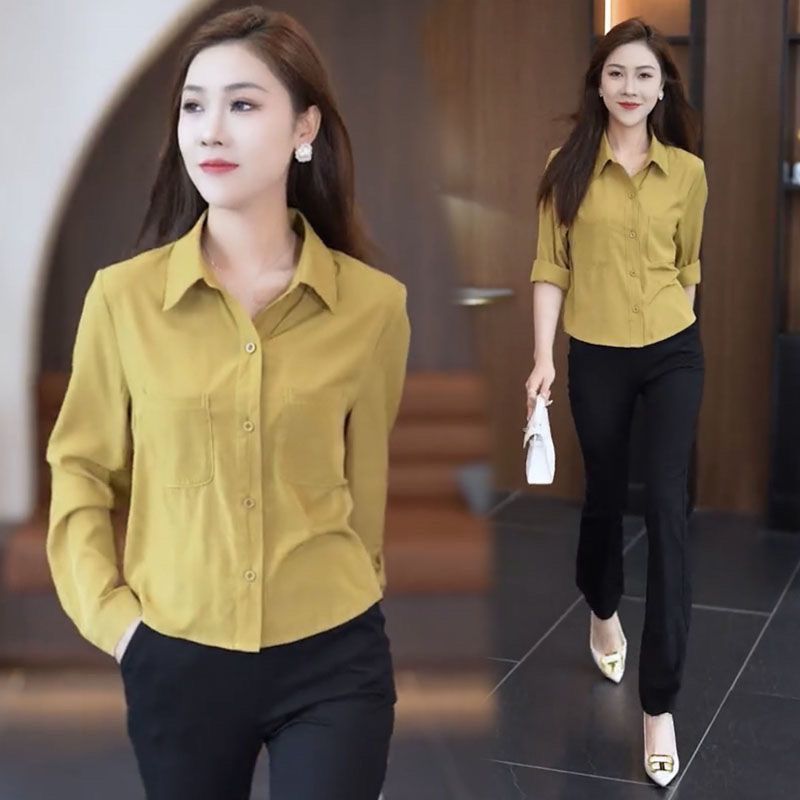 Sculpted Long-Sleeve Minimalist Shirt for Petite Silhouettes
