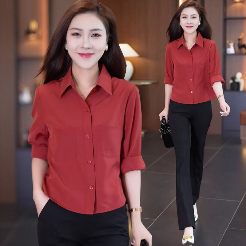 Sculpted Long-Sleeve Minimalist Shirt for Petite Silhouettes
