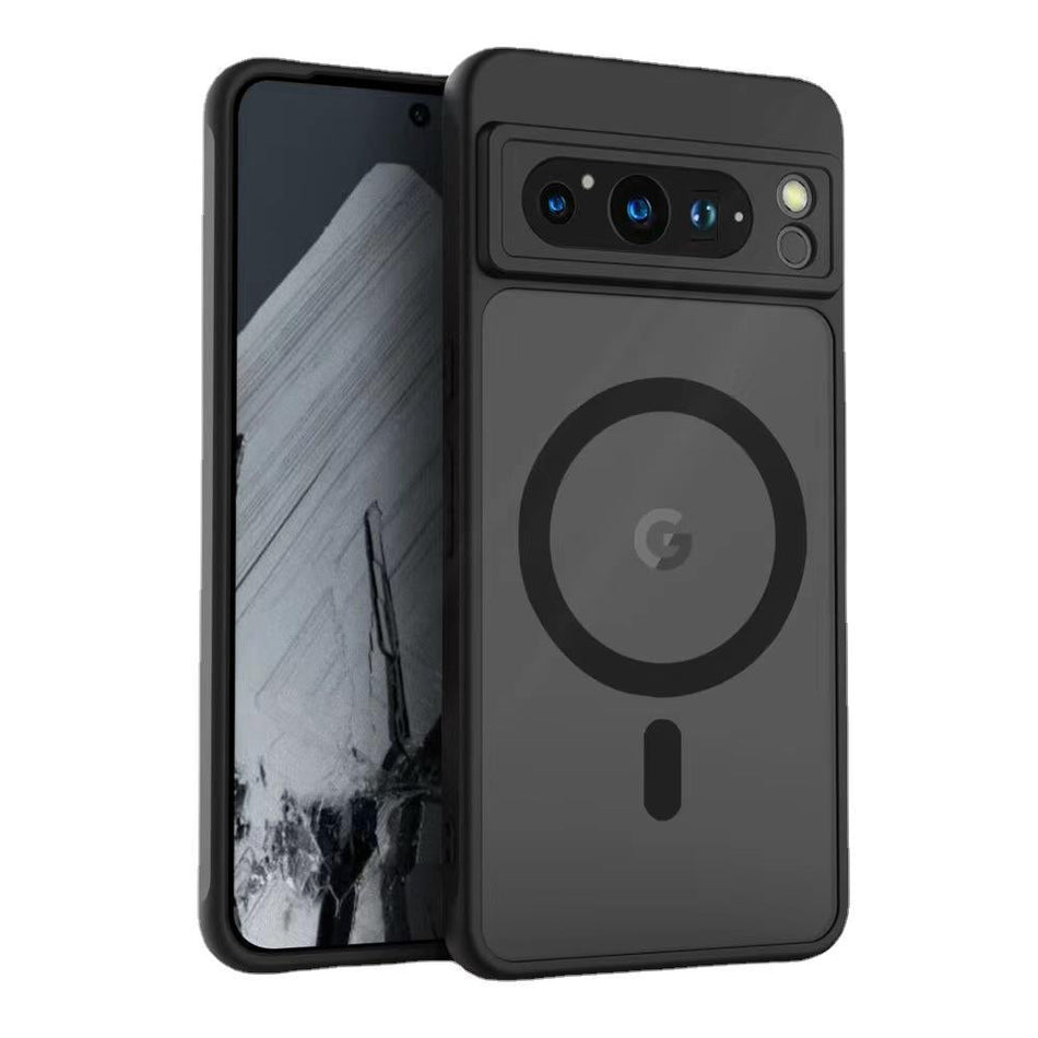Google Pixel 10 Pro "Skin-Feel" Strong Magnetic Frosted Case – Black ] for Pixel10A