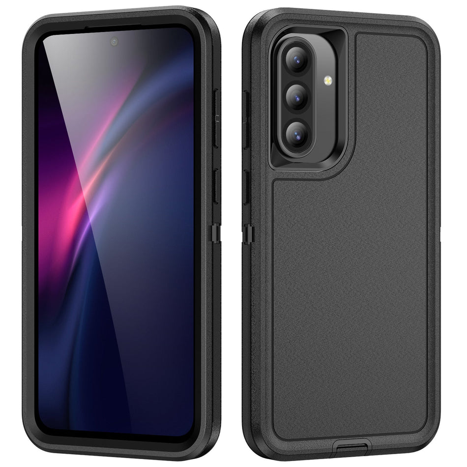 Samsung Galaxy A & S Series "Three-Proof" Matte Protective Case – Black + black for A37