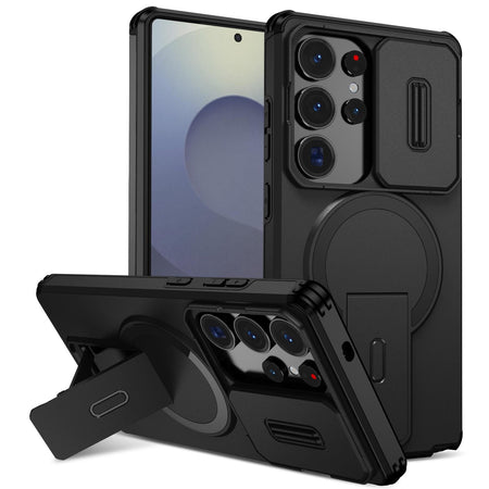 Samsung Galaxy S-Series "Tengfei" Magnetic Stand Case – Black for S26Ultra