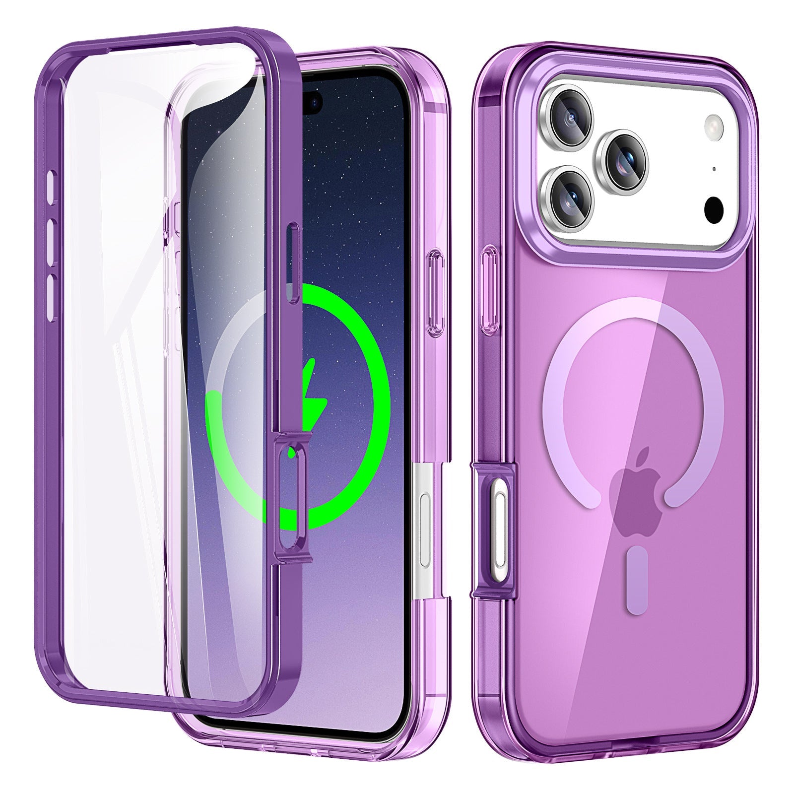 iPhone 17 Pro Max "Two-In-One" Magnetic Transparent Case for iPhone17E