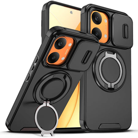Xiaomi Poco "Push Window" Stand Case with Invisible Bracket – Black for Xiaomi poco x8promax