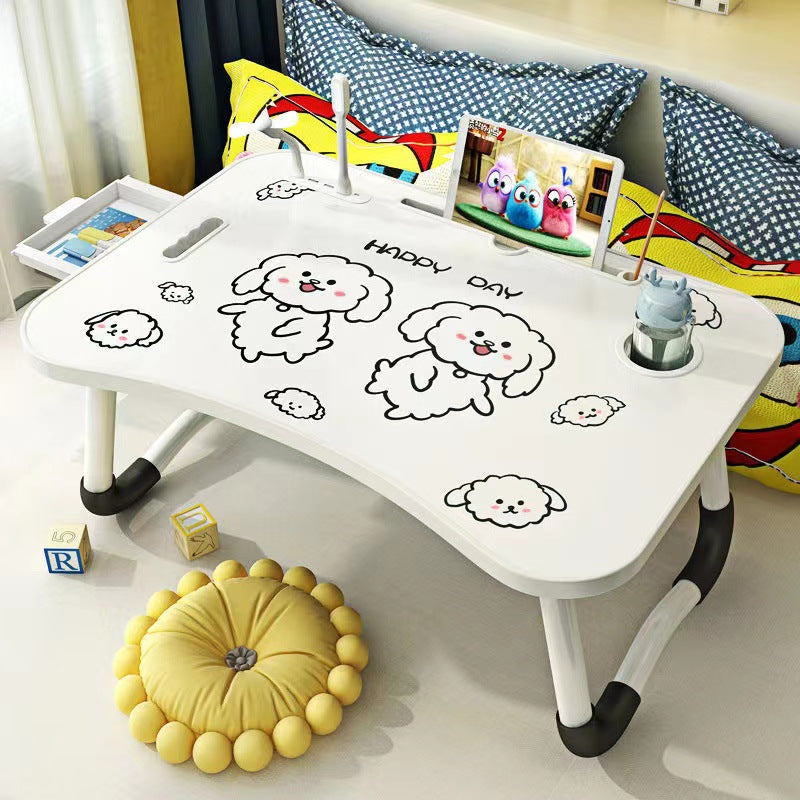 Folding Bed Desk Cartoon Student Study Table — folding