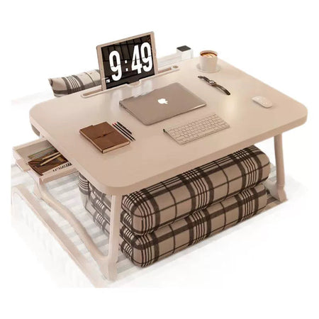 Folding Laptop Bed Desk Student Study Table — folding white