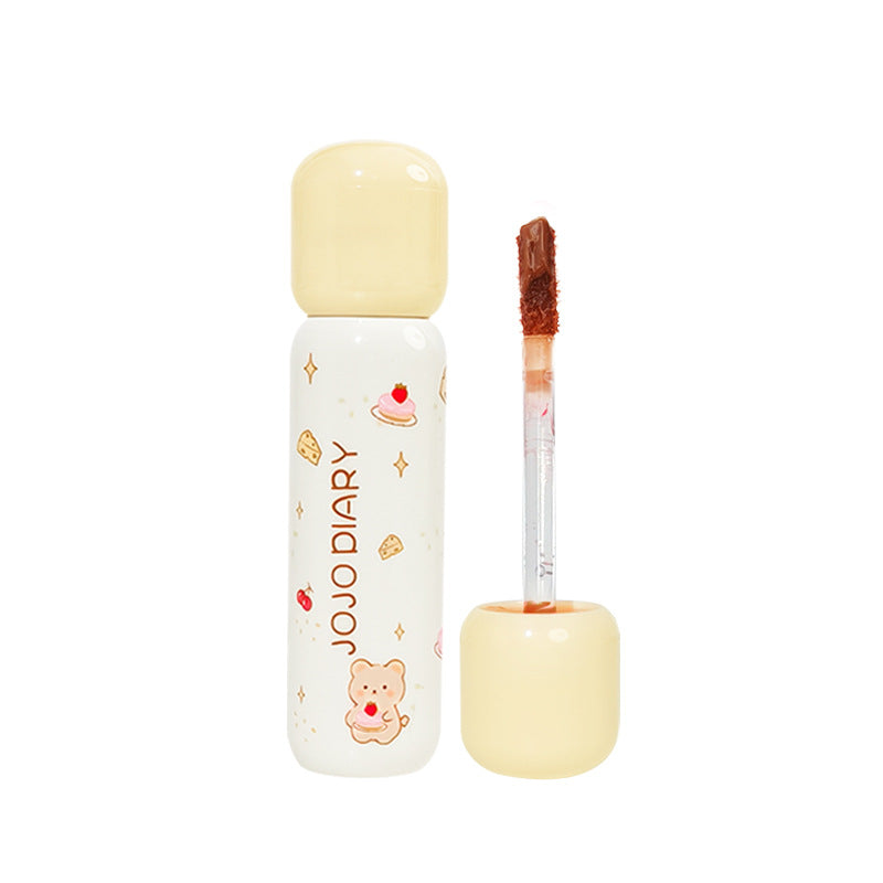 Jojo Diary Puff Bear Clear Watery Plump Lip Glaze