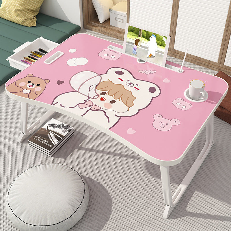 Bed Laptop Study Desk Folding Notebook Table — folding white