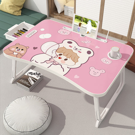 Bed Laptop Study Desk Folding Notebook Table — folding white