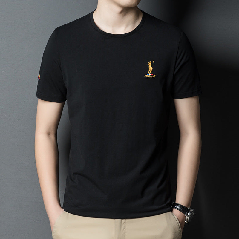 Men's Premium Pure Cotton Striped Summer Crewneck T-Shirt