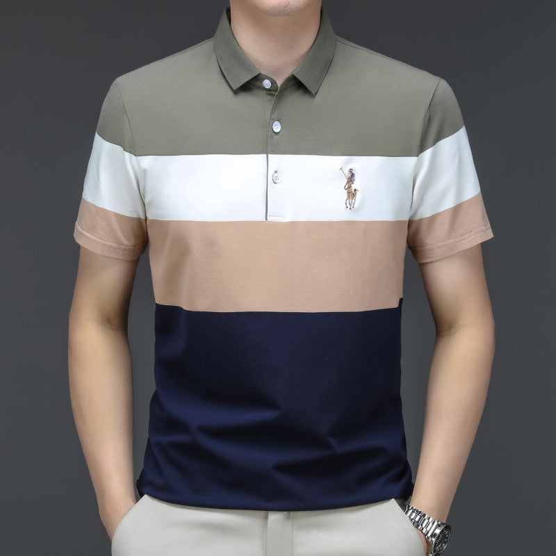 Men's green long sleeve T-shirt - loose fit round neck casual top