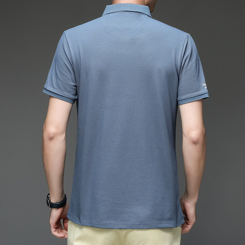 Men's Pure Cotton Business Polo Shirt in Classic Slim Fit