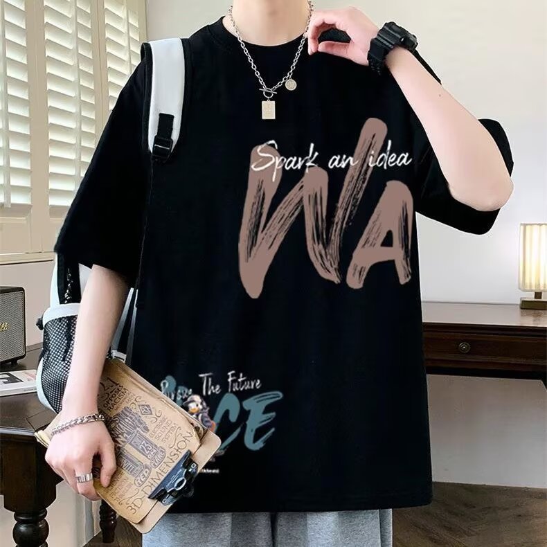 Men's Oversized Cotton Streetwear T-Shirt in Relaxed Fit