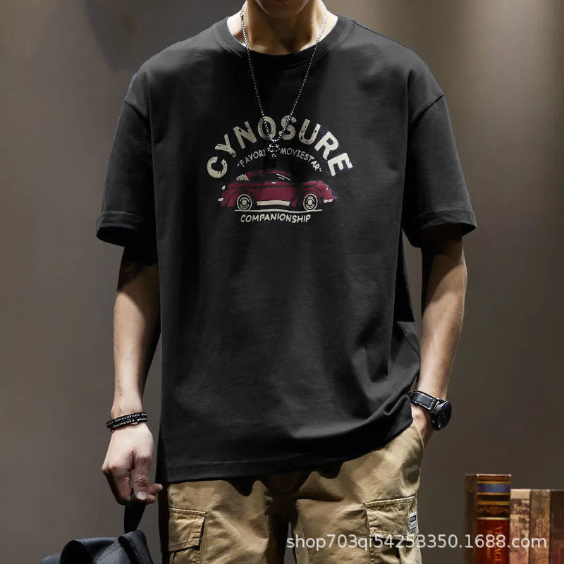 Men's Heavyweight Pure Cotton Retro Loose Fit T-Shirt