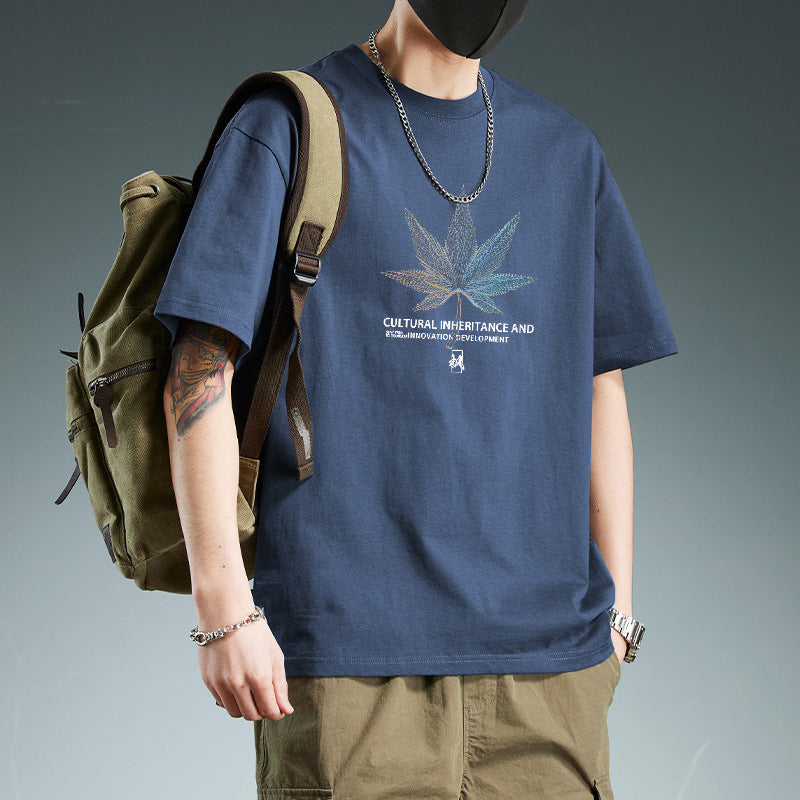 Men's Heavyweight Pure Cotton Relaxed Summer T-Shirt
