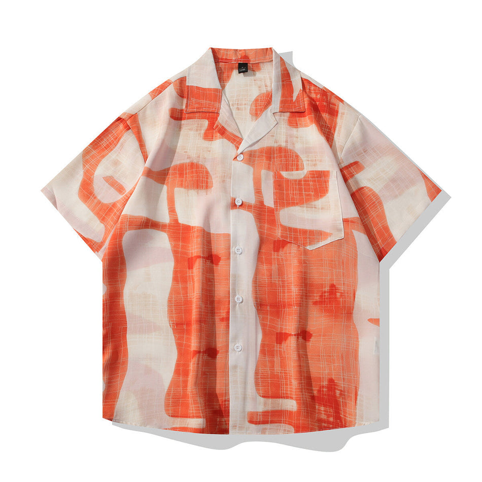 Men's Ice Silk Draped Loose Japanese Casual Shirt