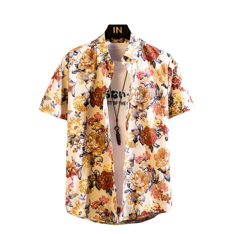 Navy men's casual shirt - button-up design with relaxed comfortable fit