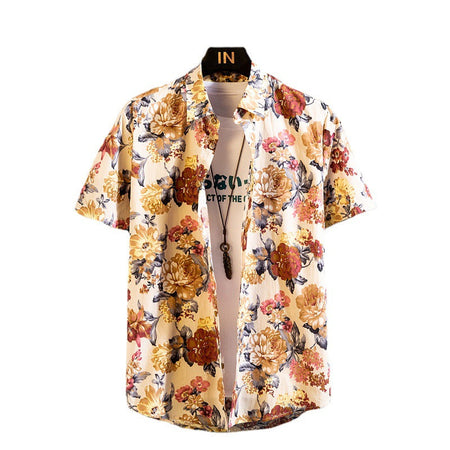 Navy men's casual shirt - button-up design with relaxed comfortable fit