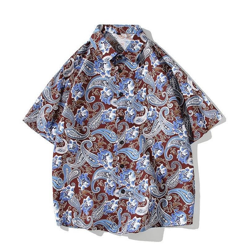 Black men's casual shirt - button-up design with relaxed comfortable fit
