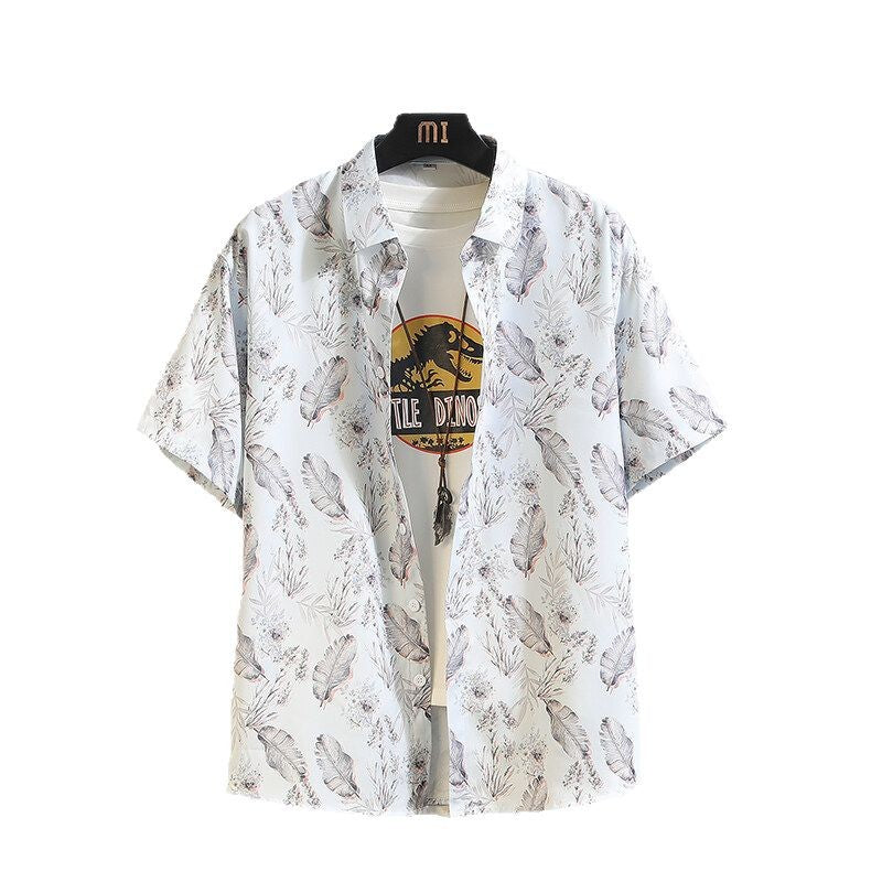 Men’s Summer Plus-Size Floral Casual Shirt – 2025 Tropical Edition - men's casual button-up shirt with relaxed comfortable fit