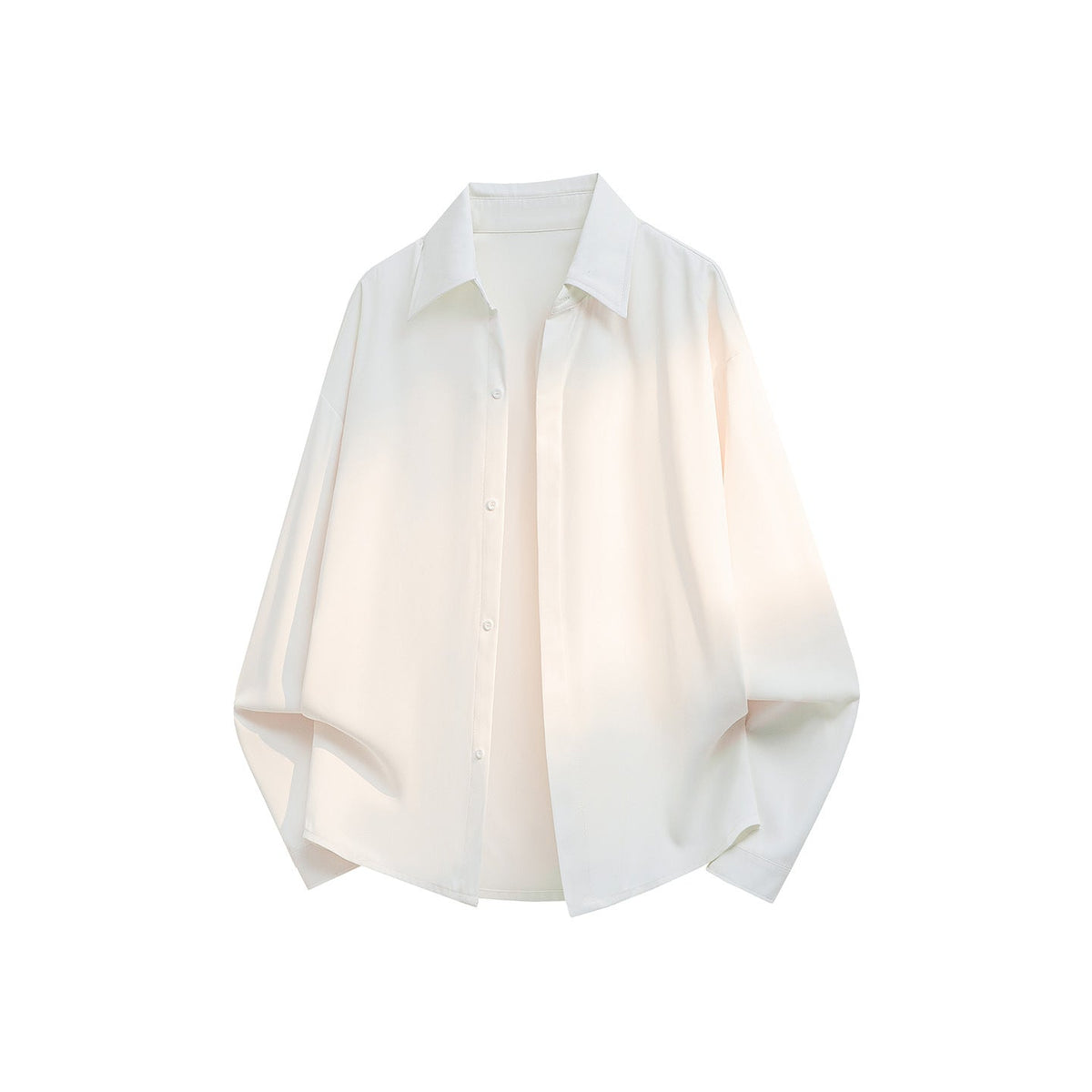 White men's casual shirt - button-up design with relaxed comfortable fit