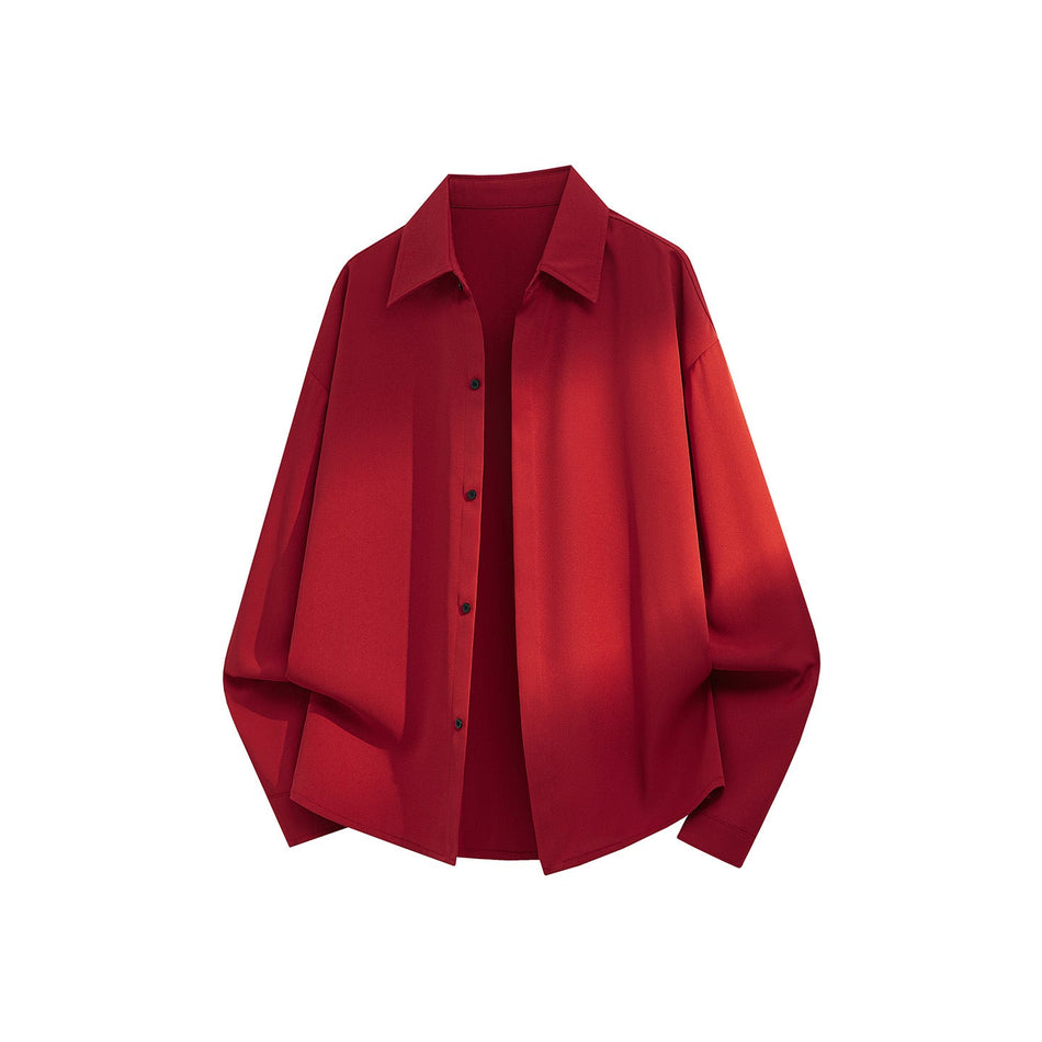 Men’s 2025 Ice Silk Long-Sleeved Minimalist Casual Shirt