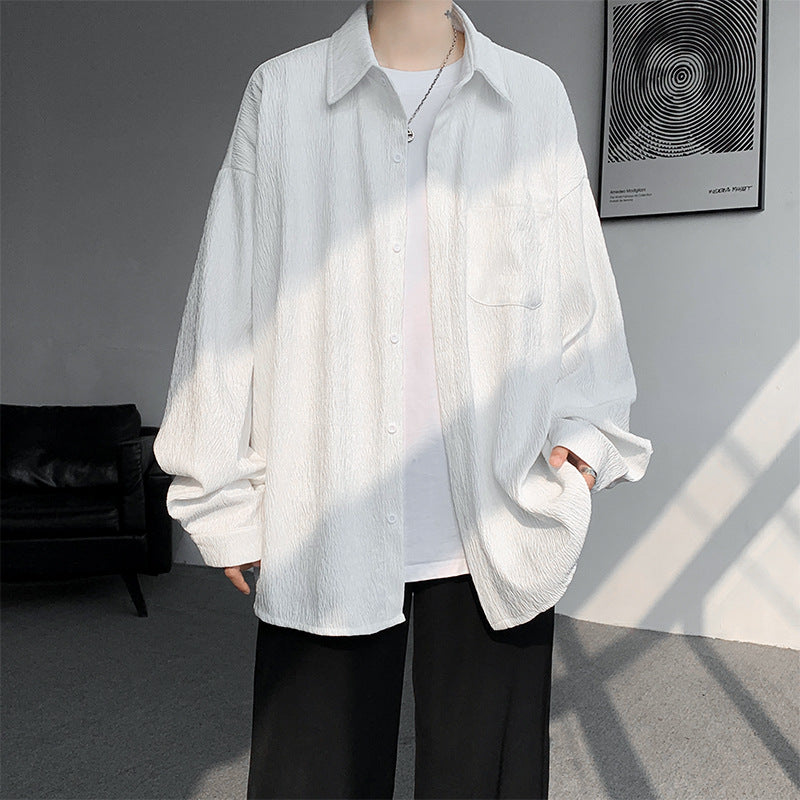 Men’s 2026 Ice Silk Drapey Long-Sleeve Shirt Jacket