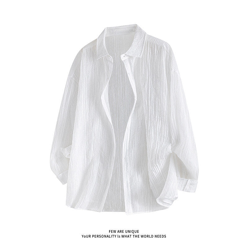 Men’s 2025 Summer Ice Silk Ultra-Light Sun Protection Shirt