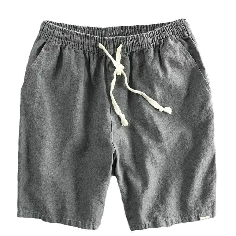 Black men's shorts - casual shorts with elastic waistband for active and leisure wear