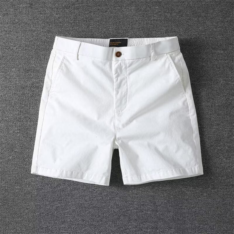 Khaki men's shorts - casual shorts with elastic waistband for active and leisure wear