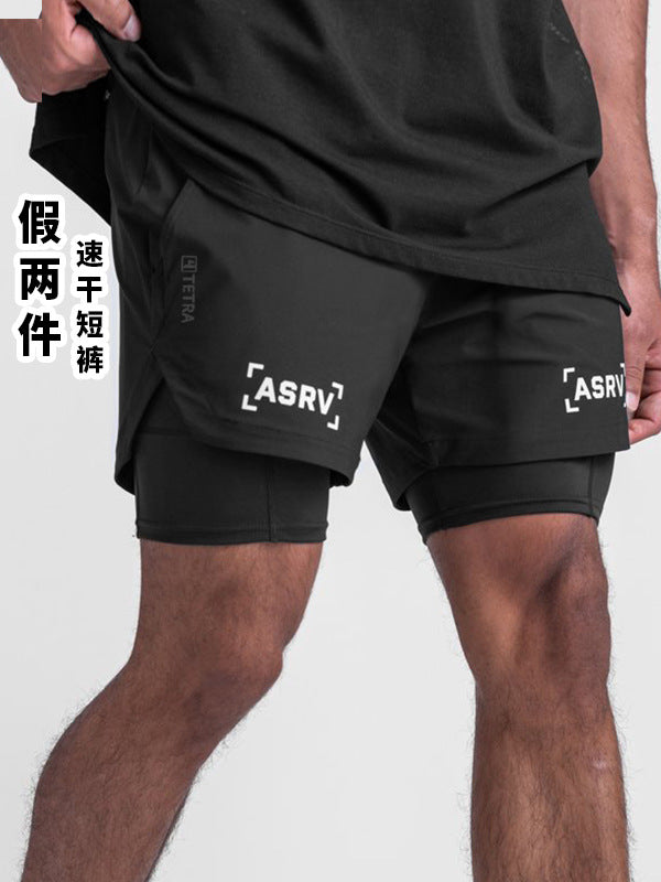 Men's Two-in-One Quick-Dry American Style Sports Shorts