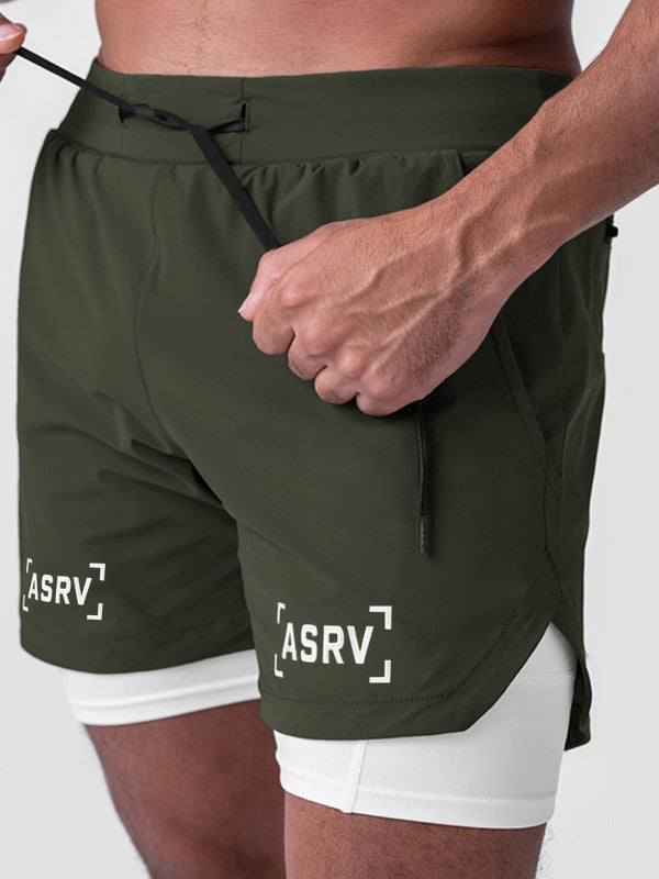Fruit Green men's shorts - casual shorts with elastic waistband for active and leisure wear