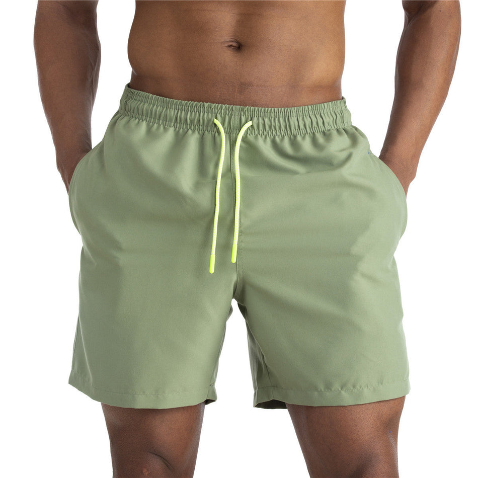 Men’s Water-Repellent Double-Layer Lotus Leaf Beach Shorts