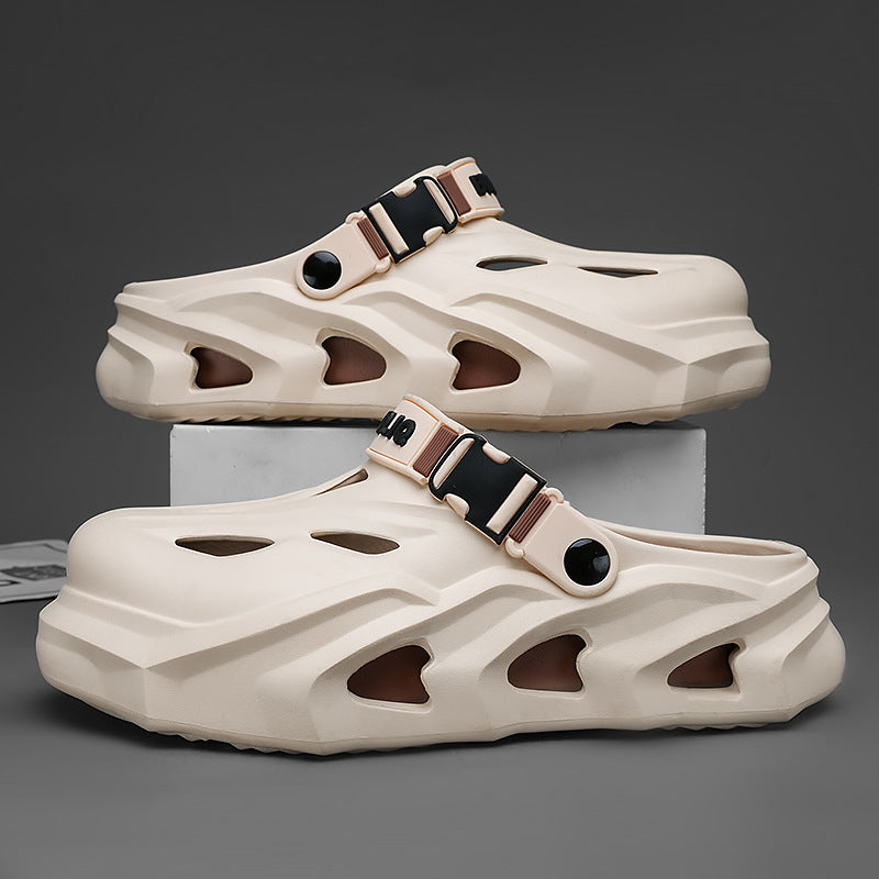 Card Brown casual sandals for men - open-toe footwear with comfortable cushioned footbed