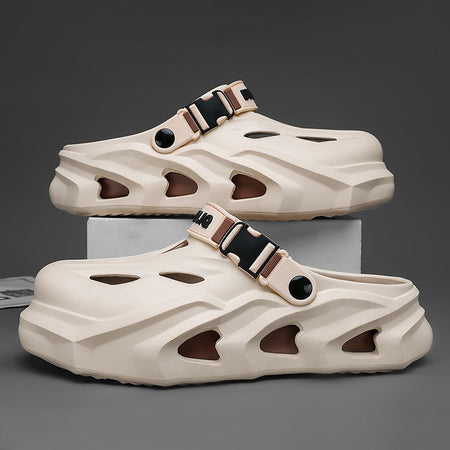 Card Brown casual sandals for men - open-toe footwear with comfortable cushioned footbed