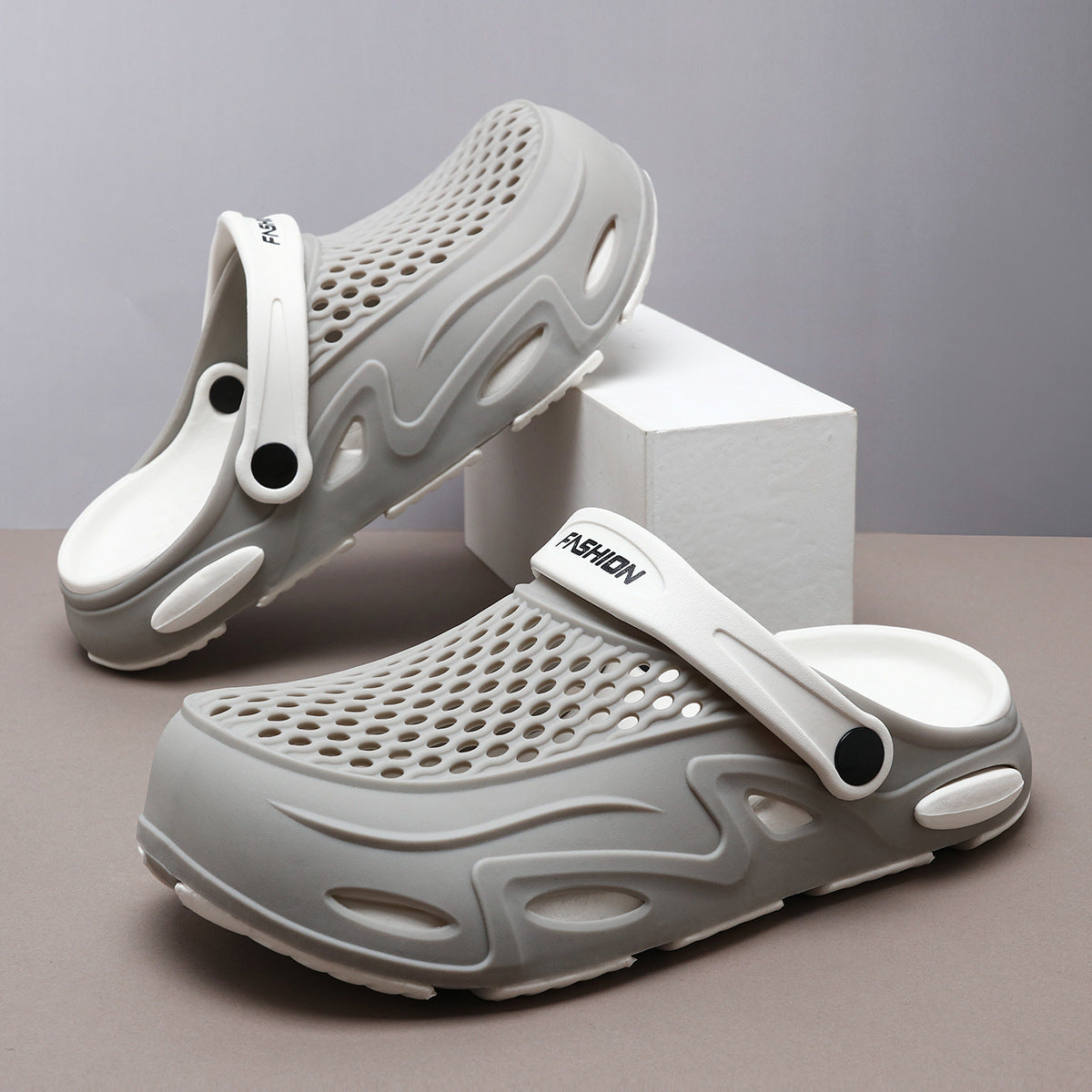 Navy Blue casual sandals for men - open-toe footwear with comfortable cushioned footbed