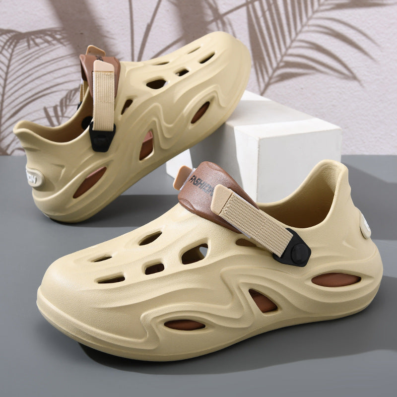Men’s Anti-Odor Thick-Soled Outdoor Summer Clogs