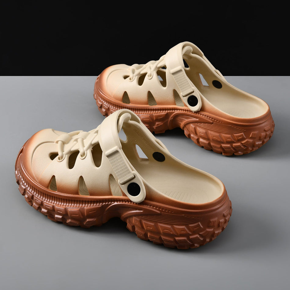 Men’s Thick-Soled Tire-Tread Outdoor Summer Clogs