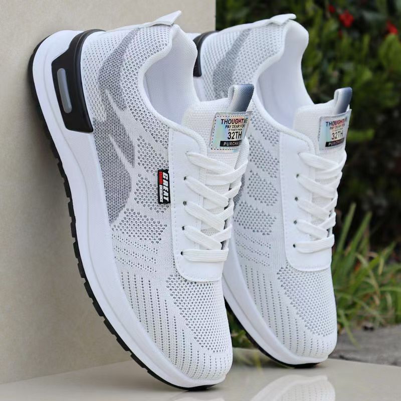 D-39 Gray men's athletic shoes - training sports shoes with supportive breathable design