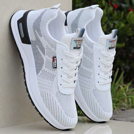 D-39 Gray men's athletic shoes - training sports shoes with supportive breathable design