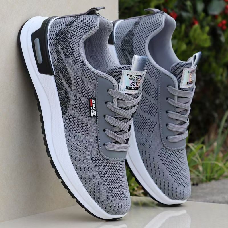 Men’s Breathable Mesh Running Shoes with Durable Soft Soles