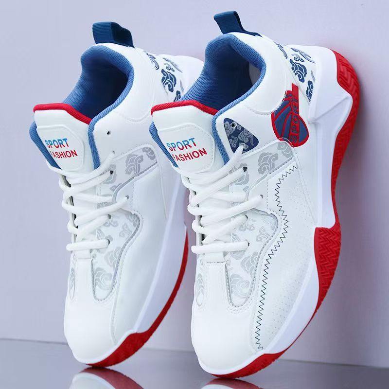 Men’s Waterproof Leather High-Top Basketball Sneakers