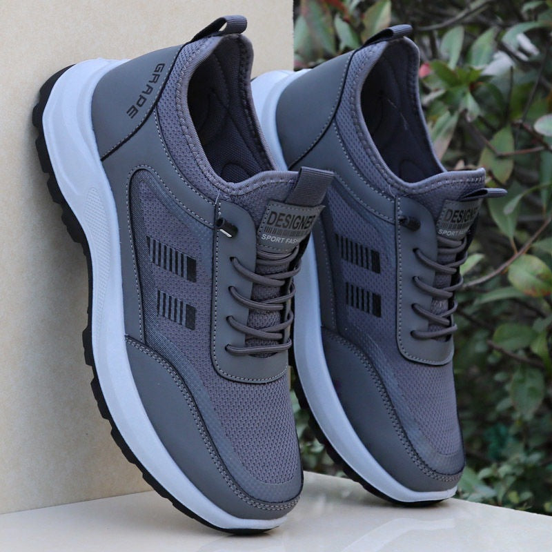 Men’s Breathable Mesh Walking Shoes with Flexible Soft Soles