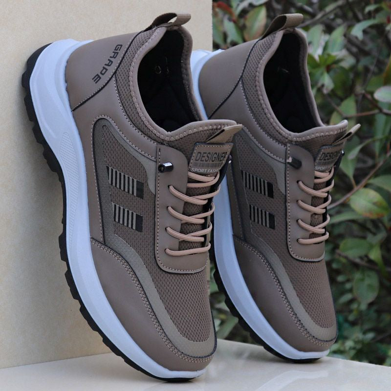 Men’s Breathable Mesh Walking Shoes with Flexible Soft Soles