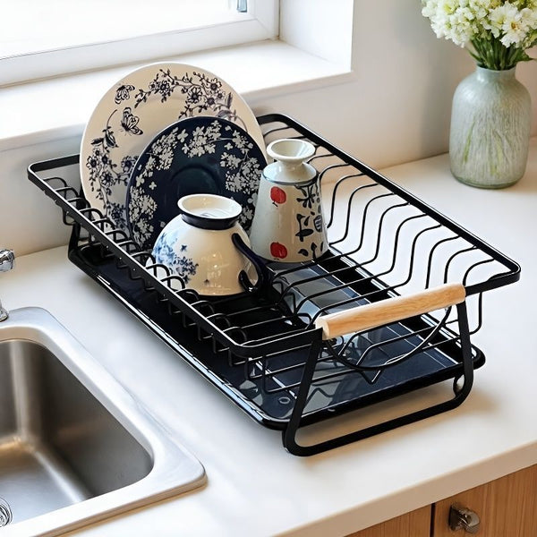STOCK-Minimalist Iron Kitchen Countertop Dish and Bowl Drain Rack